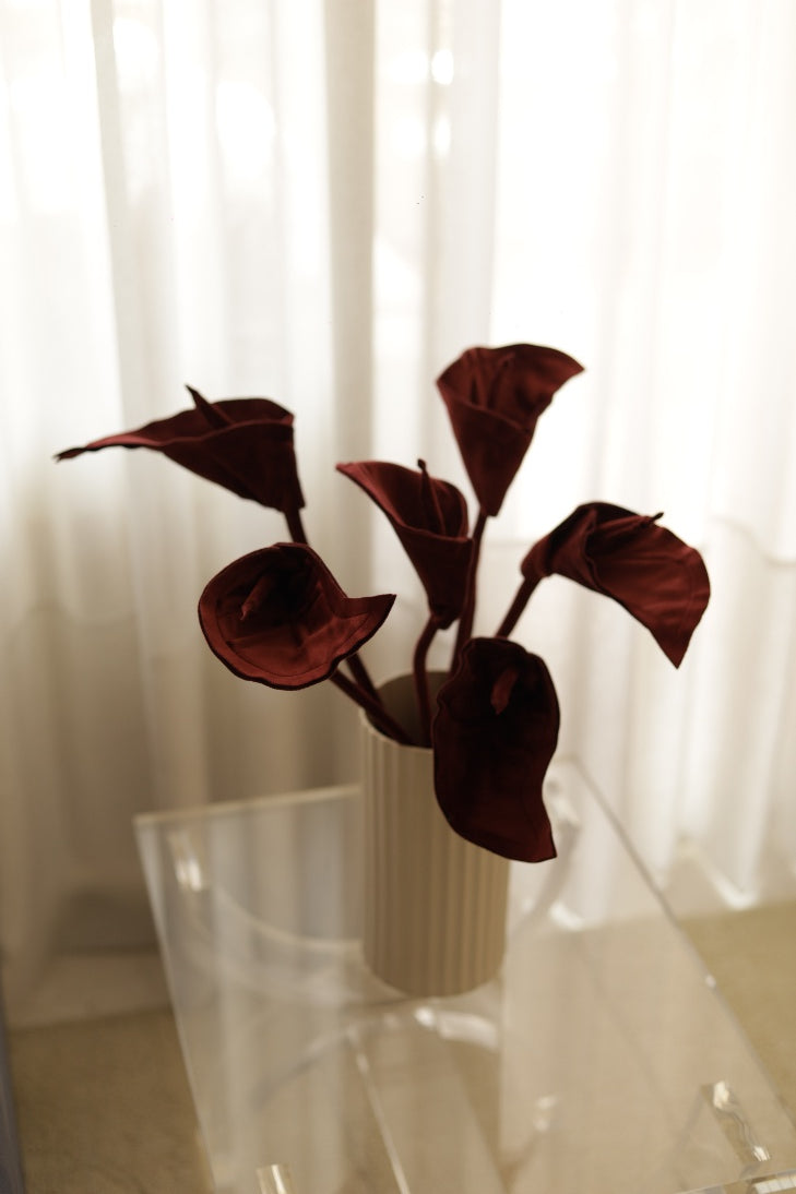 Callas em Veludo Marsala 6 unid